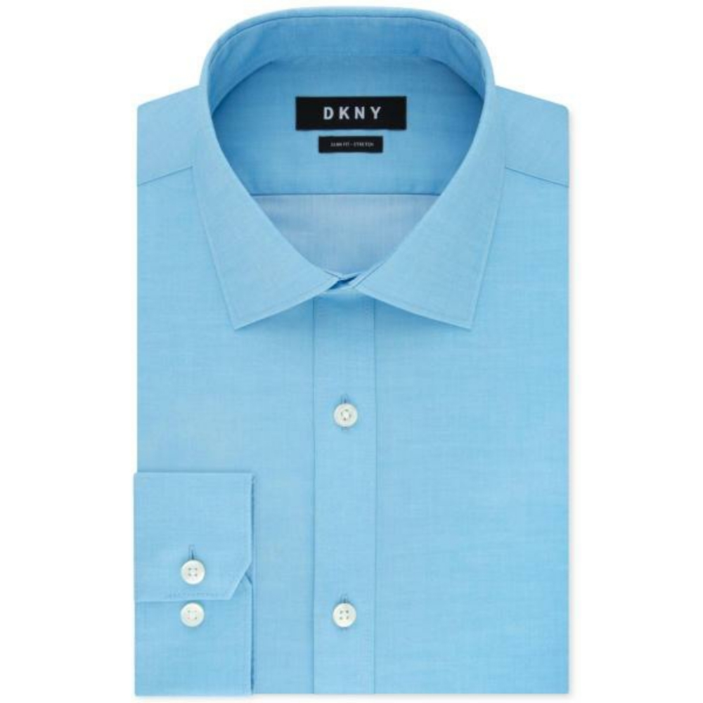 DKNY Mens Slim Fit Button-Down Dress Shirt